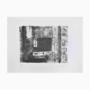 Jacques Busse, La ventana, Litografía, Mid-Century