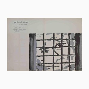 Ennio Pouchard, The Big Trees, I Grandi Alberi, Offset/Screenprint, 1970s