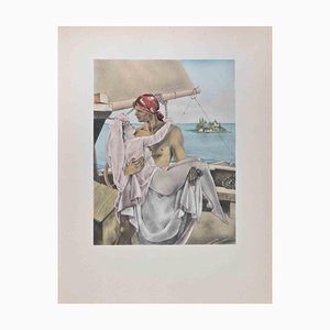 Umberto Brunelleschi, The Pirate in Love, Lithograph, 1930s
