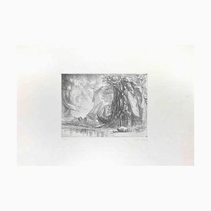 Riccardo Tommasi Ferroni, Airplane Crash, Etching, 1970s
