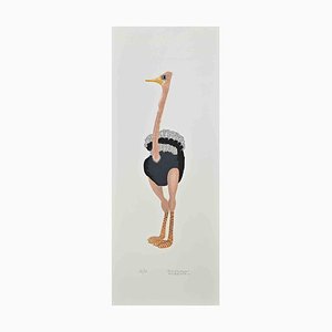 Alberto Mastroianni, Ostrich, Lithograph, 1970s