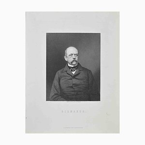 William Holl, Portrait of Otto Von Bismarck, Lithograph, 1872