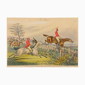 Henry Alken, El salto, grabado, 1846