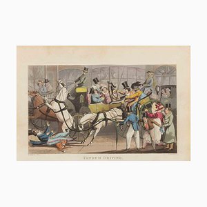 Henry Alken, Tandem Driving, Etching, 1822