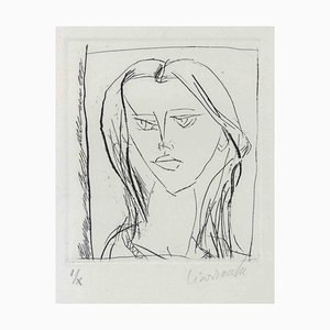 Arnoldo Ciarrocchi, Portrait of a Girl, Eau-forte, 1970s