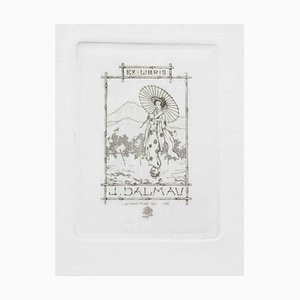 Luis Garcia Falgàs, Ex Libris J. Dalmau, Etching, Early 20th Century