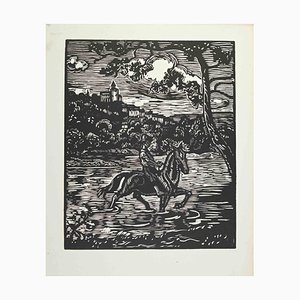 Paul Emile Colin, The Ride, Gravure sur Bois, 1930s
