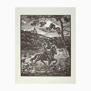 Paul Emile Colin, The Ride, Gravure sur Bois, 1930s