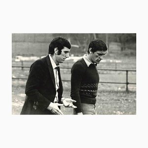 Agenzia Giornalistica Italia, Dino Zoff and Gigi Riva, Vintage Photograph, 1970s