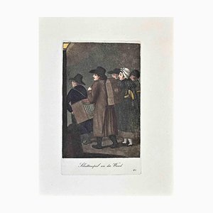 Christoph Suhr, Schattenspiel an der Wand, Etching, 1808
