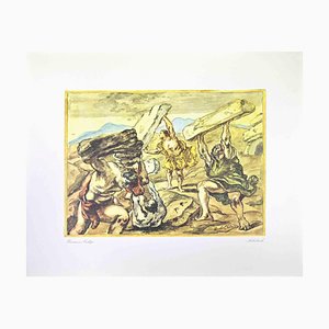 Giorgio De Chirico, Briareus and the Cyclopes, Vintage Offset Print, 1962