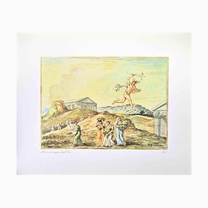 Giorgio De Chirico, Mercury Messenger of the Gods, Vintage Offset Print, 1962