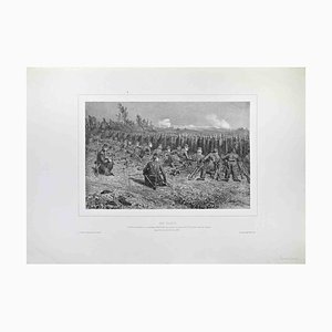 Auguste Raffet, The French Trench, Lithograph, Mid 19th Century