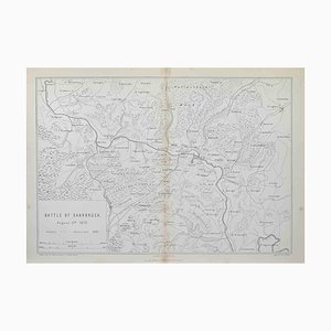 Carte Lithographie Bataille de Sarrebruck, 1872