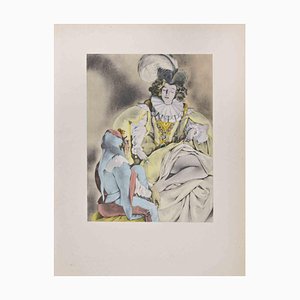 Umberto Brunelleschi, The Lady and the Jester, Lithograph, 1930s