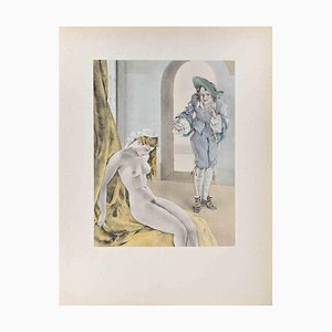 Umberto Brunelleschi, The Courtship, Lithograph, 1930s