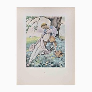 Umberto Brunelleschi, The Lovers in the Countryside, Lithograph, 1930s