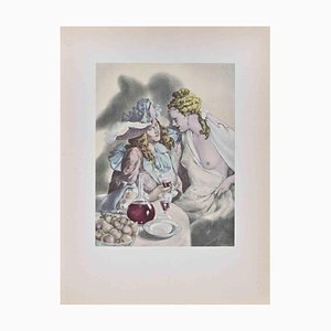 Umberto Brunelleschi, The New Engagement, Lithograph, 1930s