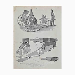 William Holl, French Mitrailleuse, Lithograph, 1872