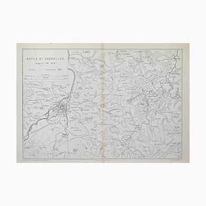 Battle of Courcelles Lithograph by R. Walker, 1872