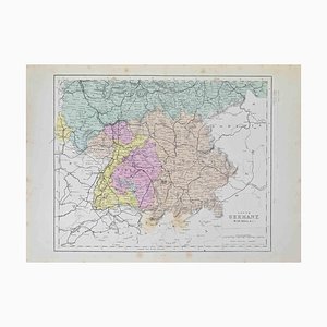 Karte Süddeutschland, 1872