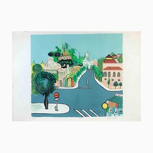 Maria Vicentini, Urban Landscape, Screen Print, 1980s