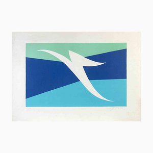 Amintore Fanfani, The Swallow, Lithograph, 1972