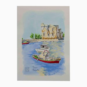 Aldo Riso, Presso Rapallo, Lithograph, 2003