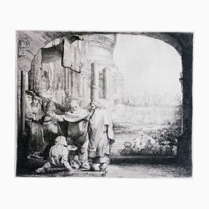 Rembrandt van Rijn, Peter and John Healing the Cripple at the Gate, Etching, 1659