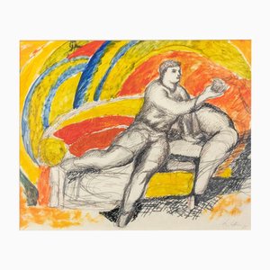Sandro Chia, Boy, Mixed Media, 1985