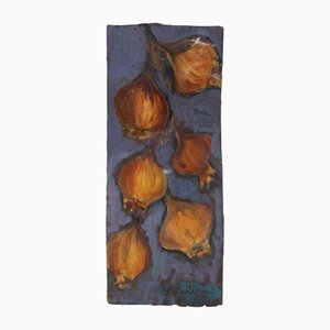 Sirio Pellegrini, Onions, Oil on Panel, 1960s