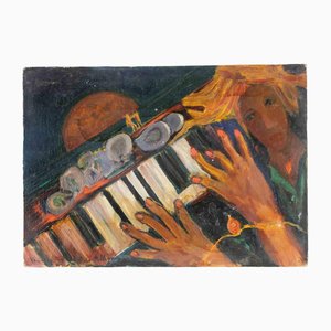 Sirio Pellegrini, The Pianist, Painting, 1960s