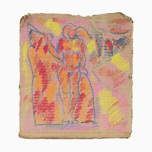 Sirio Pellegrini, Nu, Technique Mixte, 1960s