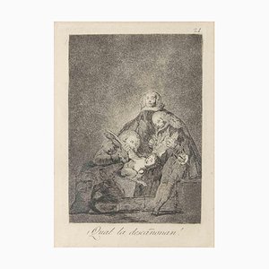 Francisco Goya, Qual la Descanonan!, Etching, 1855