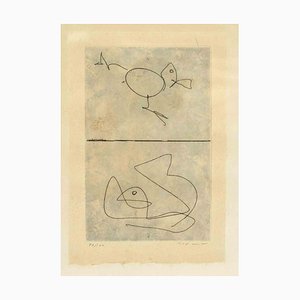 Max Ernst, Sans titre (Deux oiseaux), Eau-forte, 1972