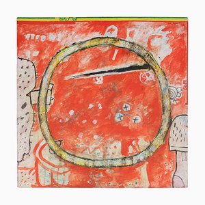Martin Bradley, Red Image, Oil Painting, 1974