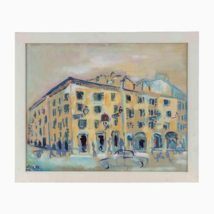 Sirio Pellegrini, View of via di Panico, Rome, Mixed Media, 1969