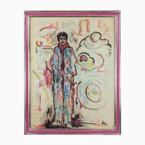 Sirio Pellegrini, Arbeiter, Aquarell, 1960er