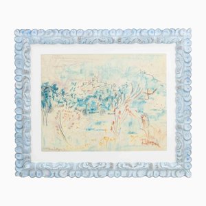 Sirio Pellegrini, Landscape, Mixed Media on Paper, 1971