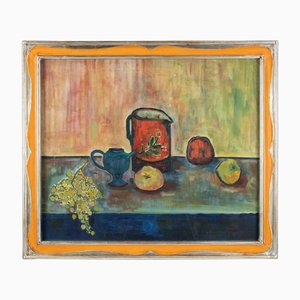 Sirio Pellegrini, Still Life with Fruit, Oil Painting, 1968