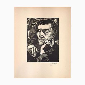 Georges-Daniel DeMonfried, Retrato de Paul Gauguin, Xilografía, década de 1900