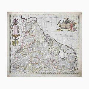Novissima et Accuratissima XVII . Map Etching by Frederick de Wit, 1680s