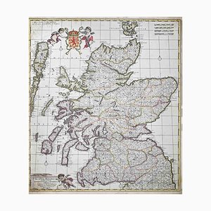Scotia Regnum Map Etching by Frederick de Wit, 1680s