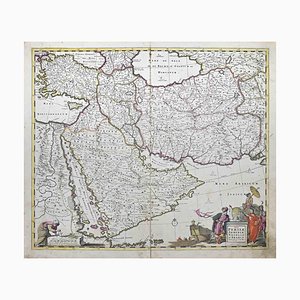 Nova Persiae, Armeniae, Natoliae et Ara Map Etching by Frederick de Wit, 1680s