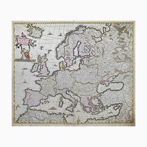 Nova et Accurata Totius Europae Descriptio Etching by Frederick de Wit, 1680s