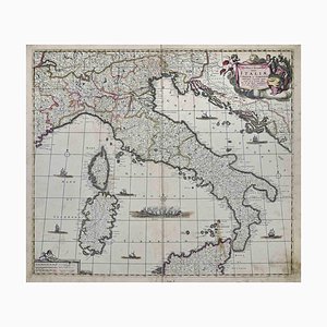 Novissima et Accuratissima Totius Map Etching by Frederick de Wit, 1680s