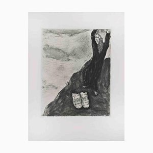 Marc Chagall, Moses Breaks the Tables of the Law, Etching, 1956