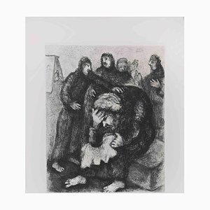 Marc Chagall, Jacob Weeping, Etching, 1956