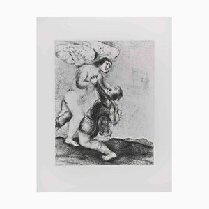 Marc Chagall, Jacob Wrestling with the Angel, Etching, 1956