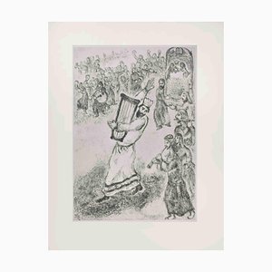 Marc Chagall, The Ark of the Covenant Transported to Jerusalem, Etching, 1956